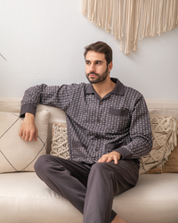 Men's pajamas, classic rotary shapes