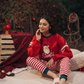 Santa is my holiday alarm Women's Christmas Pajamas