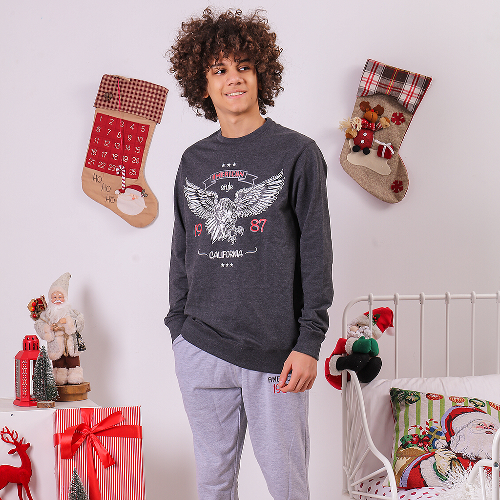 My boys Eagle Milton pajamas