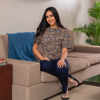 بيجاما حريمي مشجره بنطلون ساده