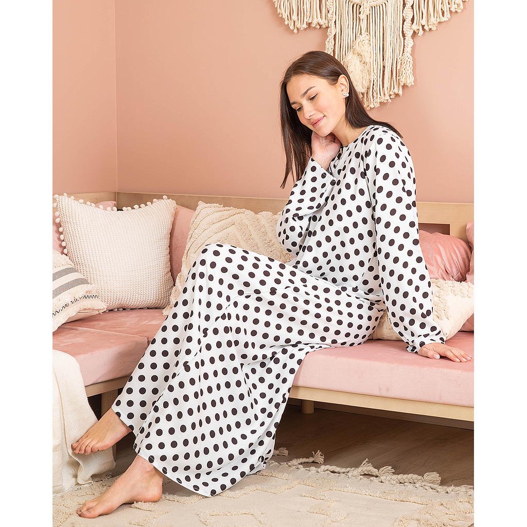 قميص فسكوز مشجر بكم 36