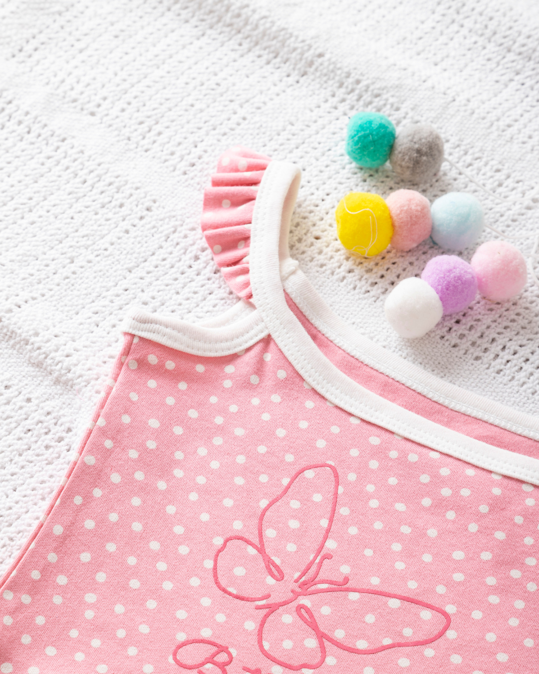 Butterflies girls' dotted bodysuit