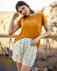 Women's pajama shorts with print