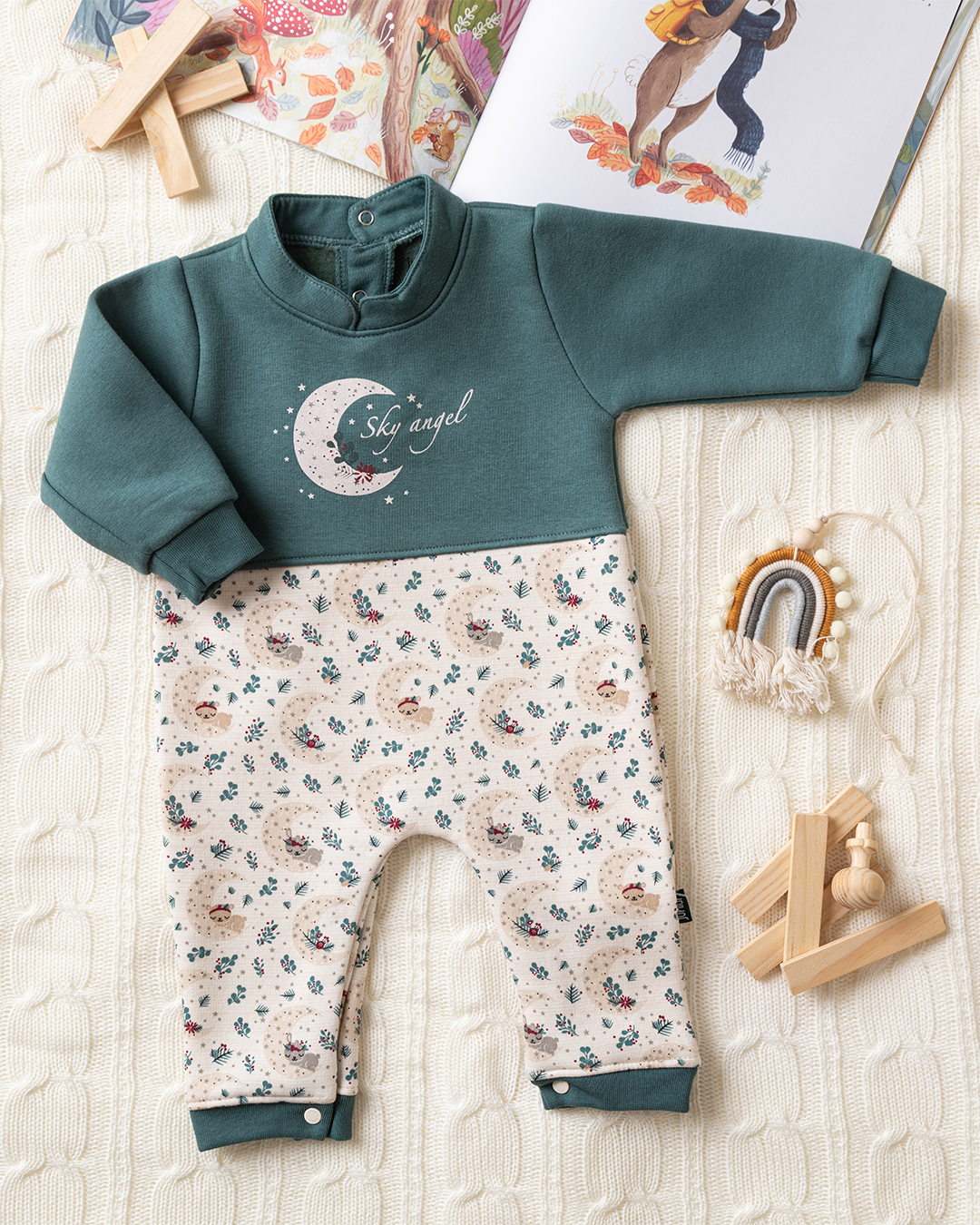 sky angel girls printed jumpsuit