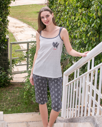 Kiss me بيجامه حريمي برمودا قلوب