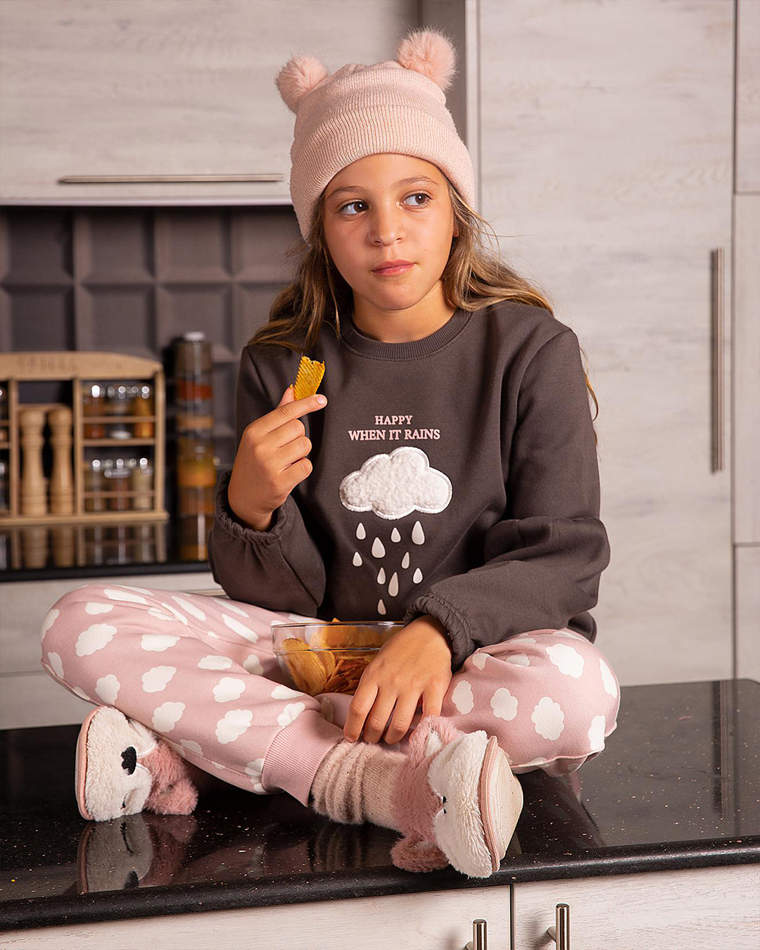 HAPPY WHEN IT RAINS Girls' pajamas