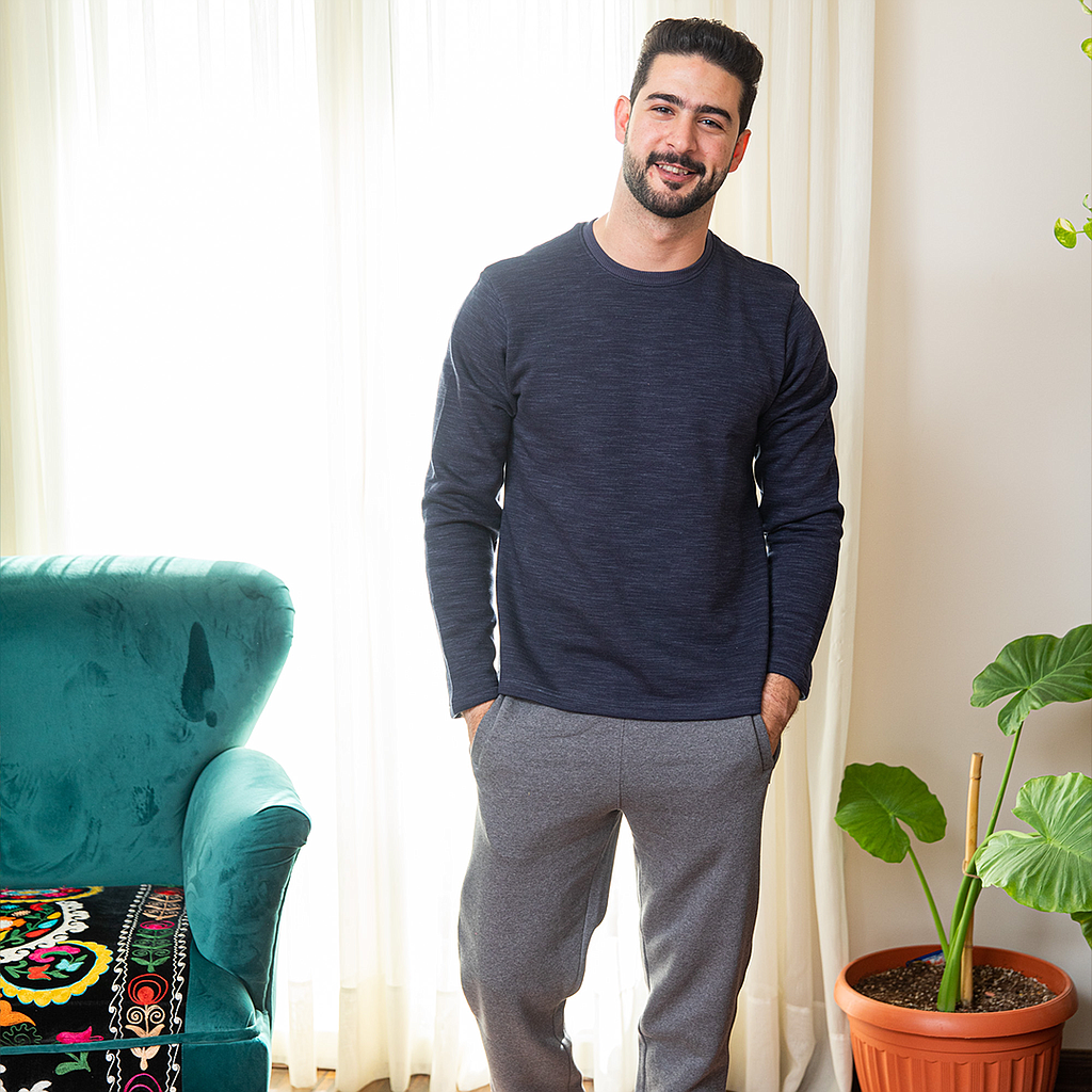 Plain rhubarb men's pajamas