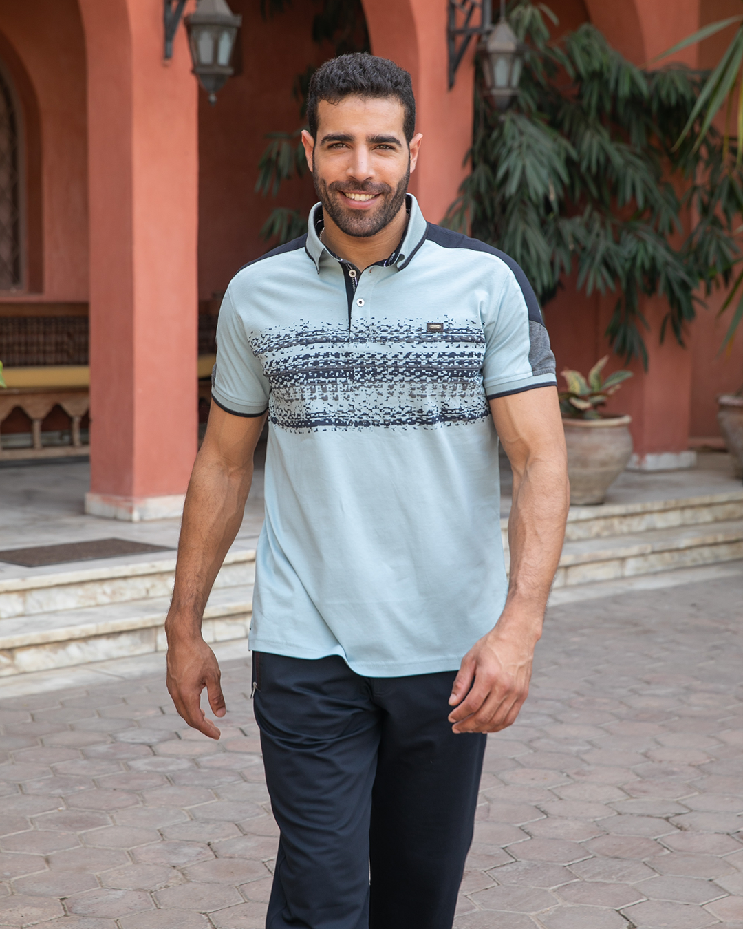 GALVANI بيجامه رجالي زراير مطرز