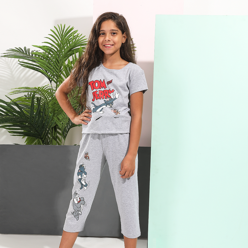 ToM&amp;Jerry Pajamas, half sleeves, with a jersey