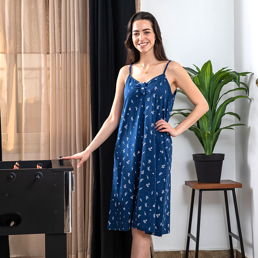 قميص حريمي حماله قصير منقوش ورد