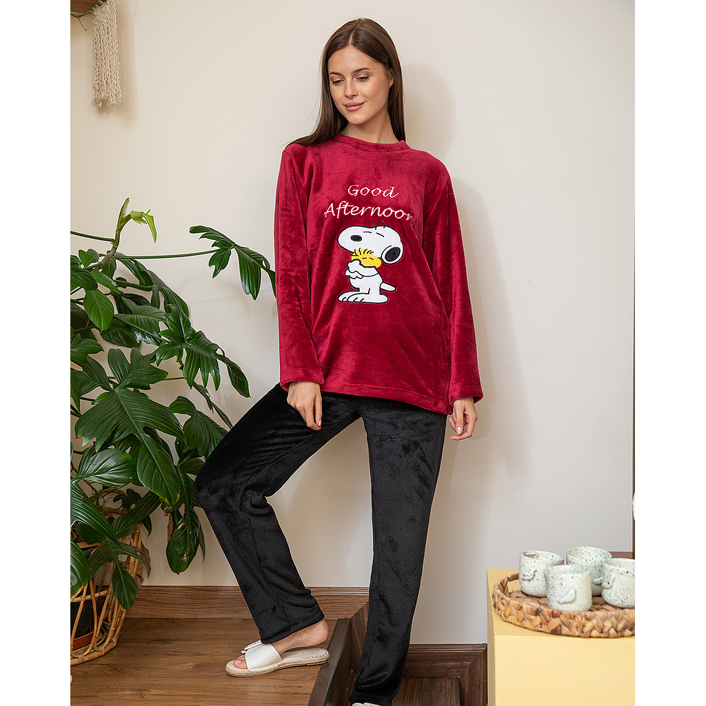 snoopy بيجامه حريمي بولارتطريز