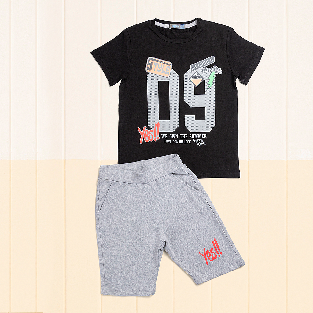 style09 Boys' pajamas, half sleeves, shorts