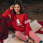 Santa is my holiday alarm Women's Christmas Pajamas