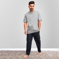 Men's plain trousers, embossed with an elephant