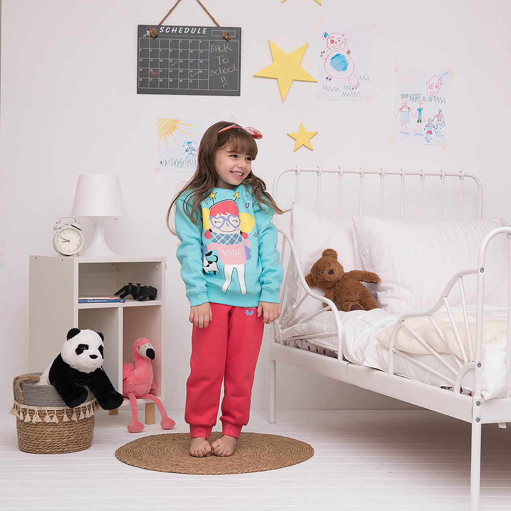 WINTER GIRL Girls' rhubarb pajamas