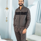 Men's pajamas with a cashmere stripe on the chest