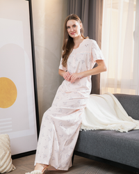 Women's half-sleeve shirt with floral print