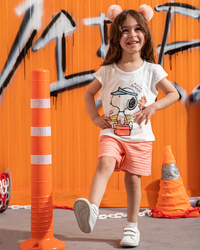 snoopy aloha بيجامه بناتي بيبي