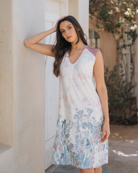 Women's night-shirt, lace, seven-color, floral