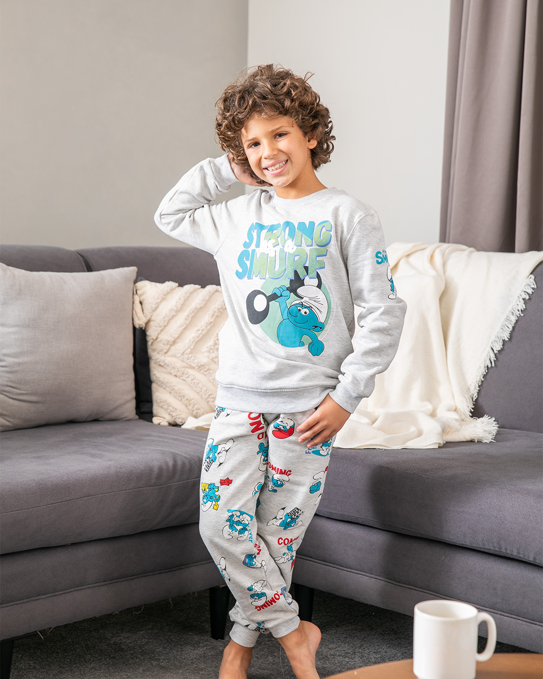  boys' pajamas, Smurfs