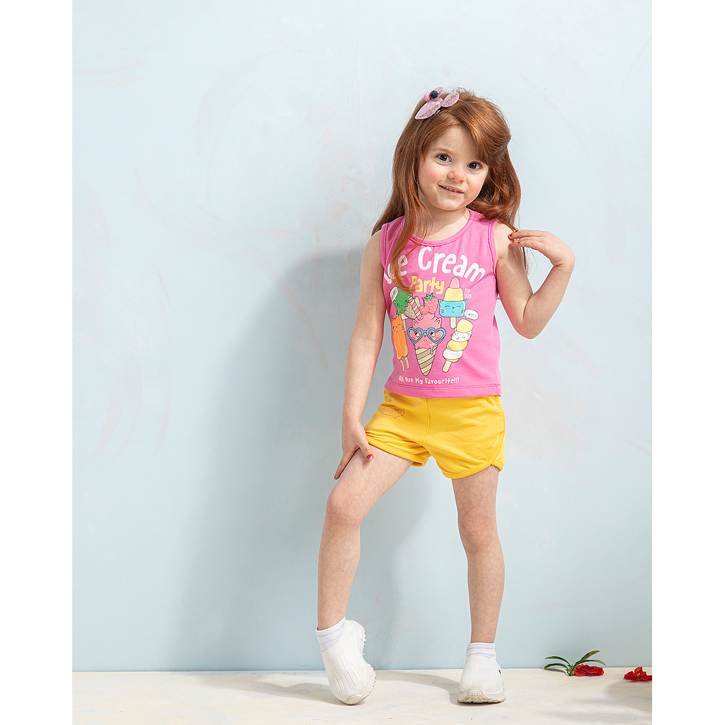 ICE Cream party baby girls pajamas