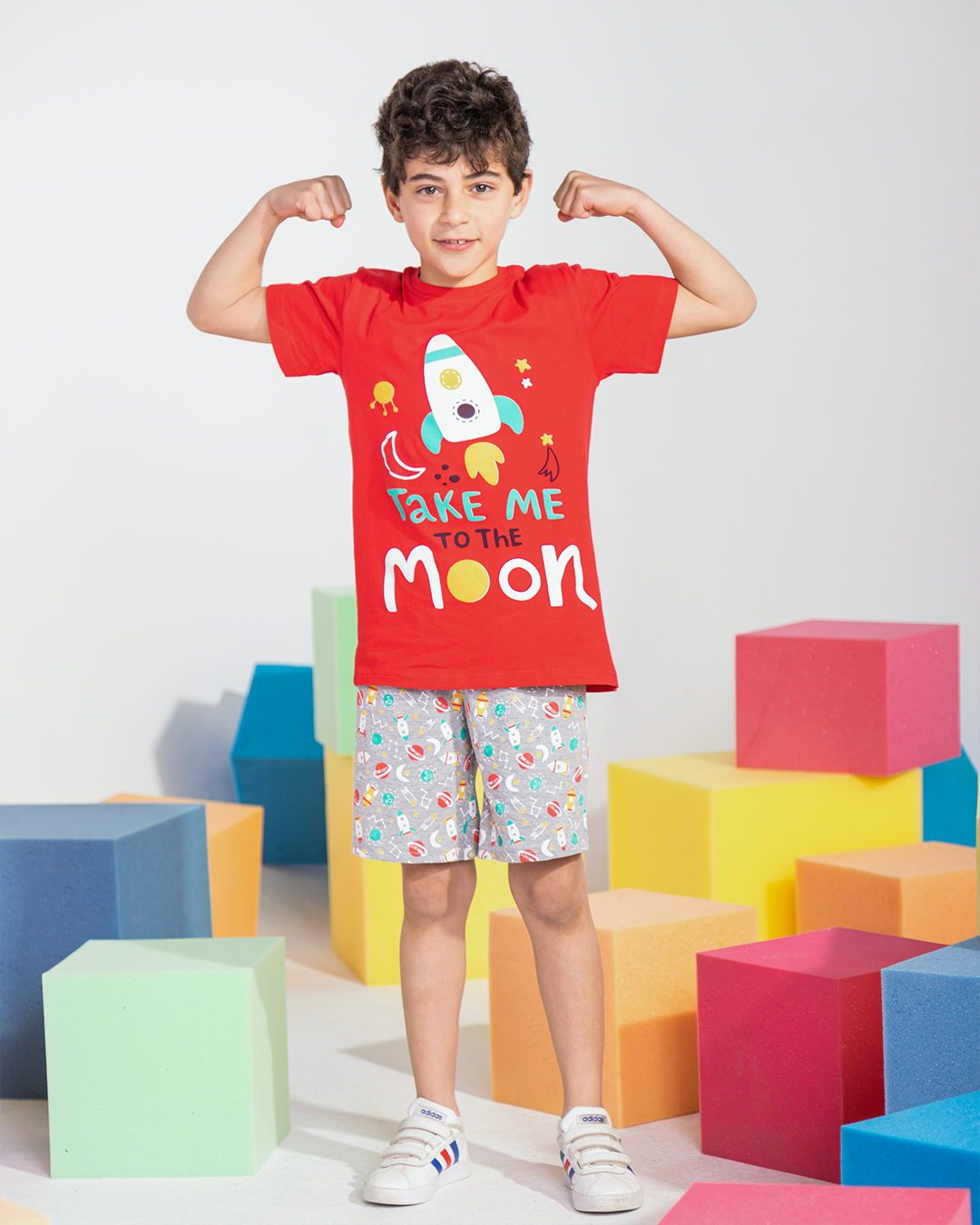take me to the moon boys pajamas shorts