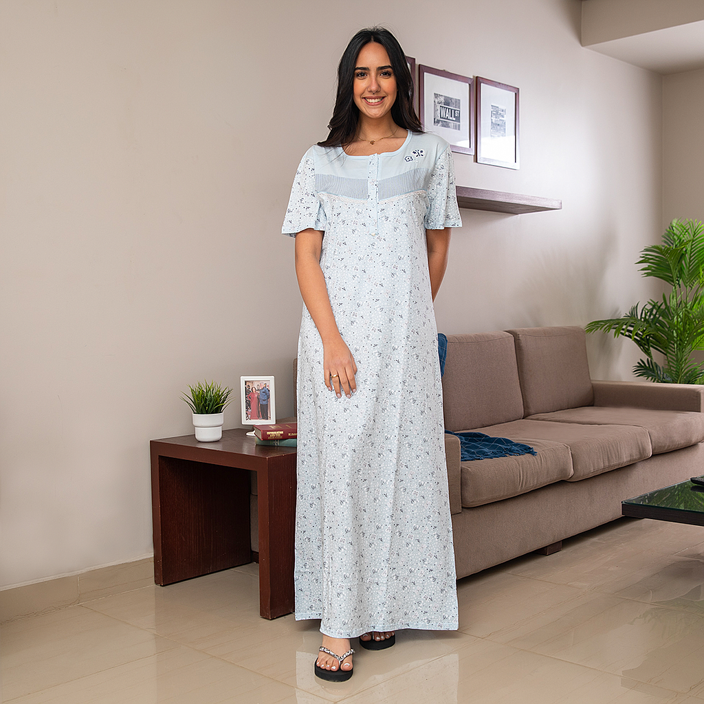 Half sleeve butterfly shirt with buttons on the chest