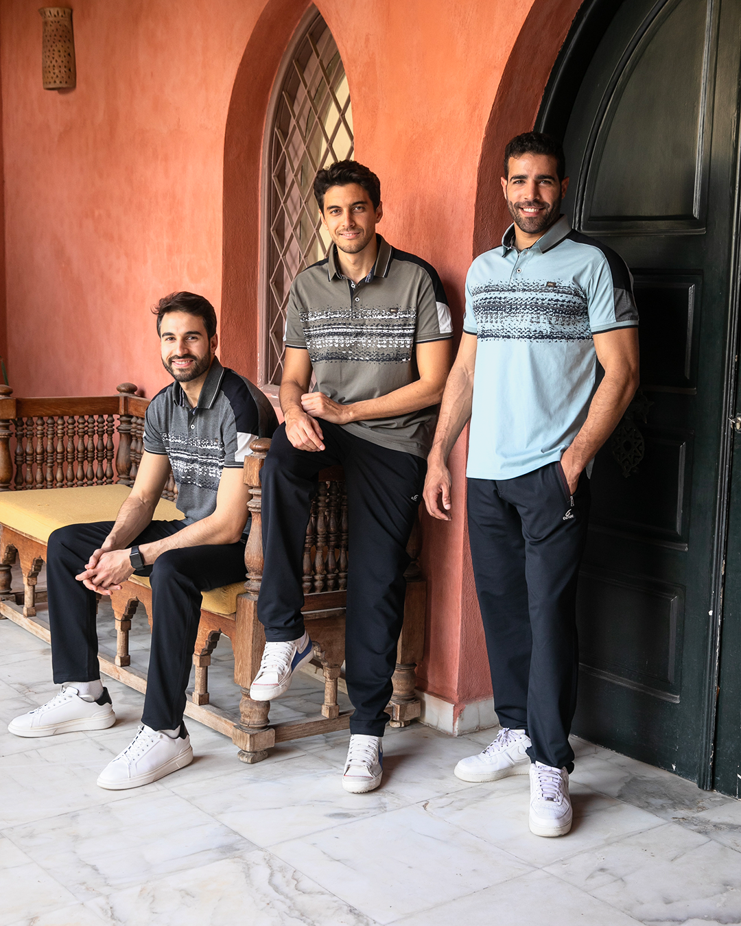 GALVANI بيجامه رجالي زراير مطرز