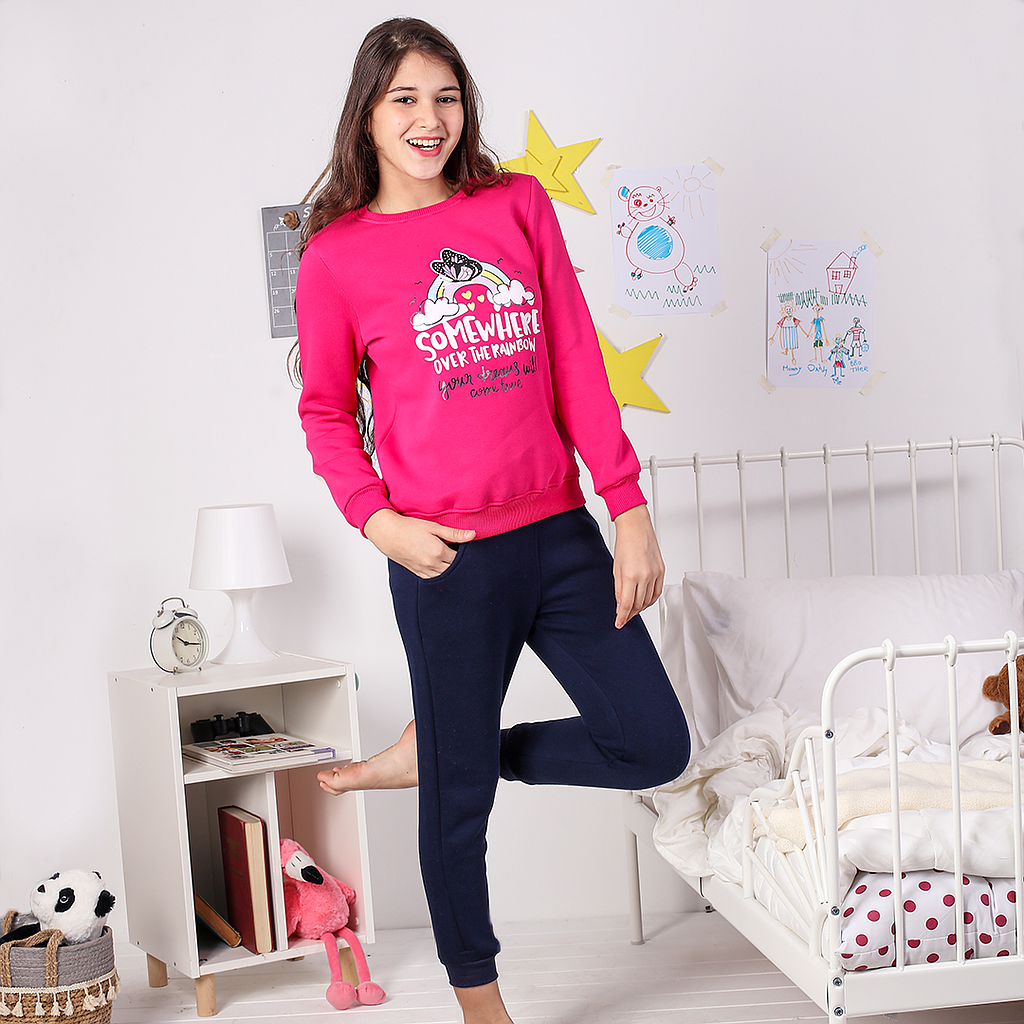 over the rainbow girls' pajamas