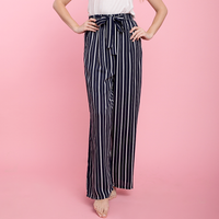 Striped viscose pants