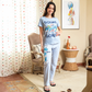 Smurfs pajamas, half sleeves, pants for women