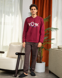 York ميلتون  V بيجاما رجالي