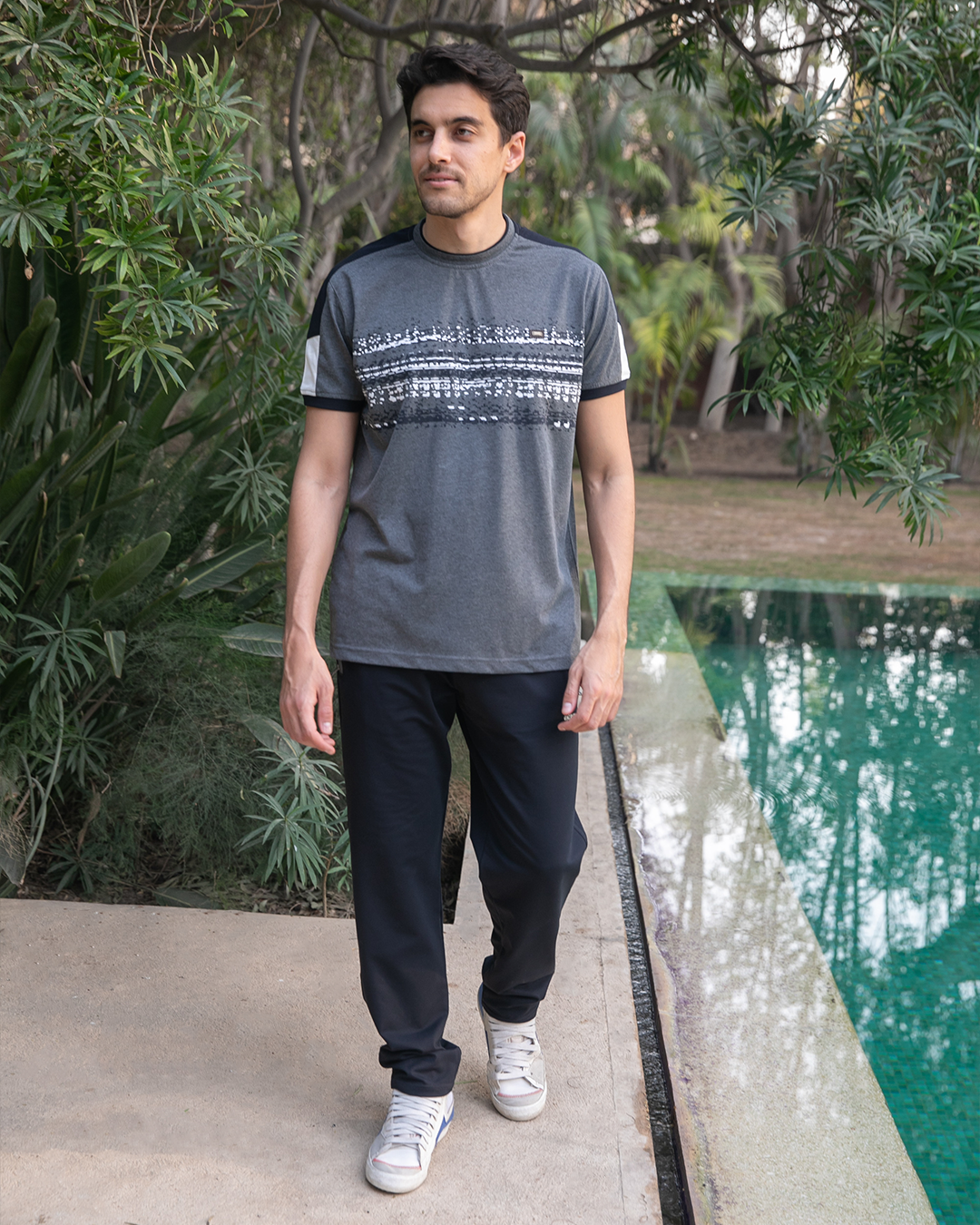 GALVANI بيجامه رجالي راوند مطرز