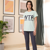 Where The Food بيجاما بنطلون منقوش