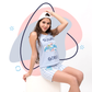 Girls' pajamas, Smurfs cut shorts, jersey