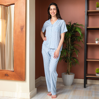 بيجاما كلاسيك سنابل نص كم حريمى