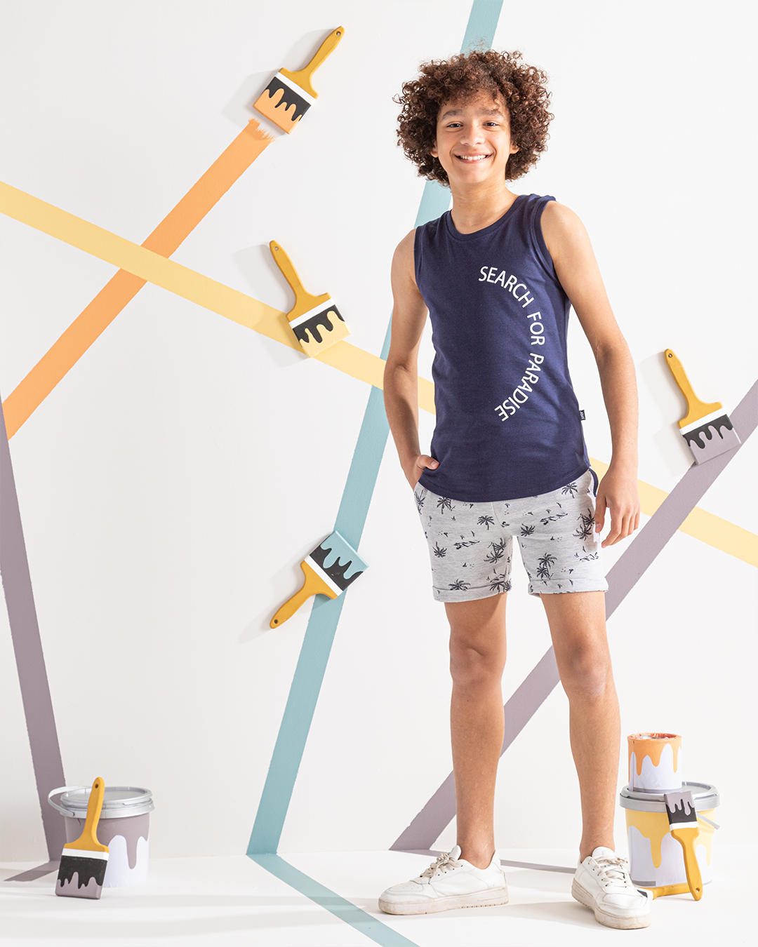 Tropical island بيجامه اولادي كت و شورت