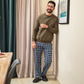 Men's Milton pajamas, check trousers