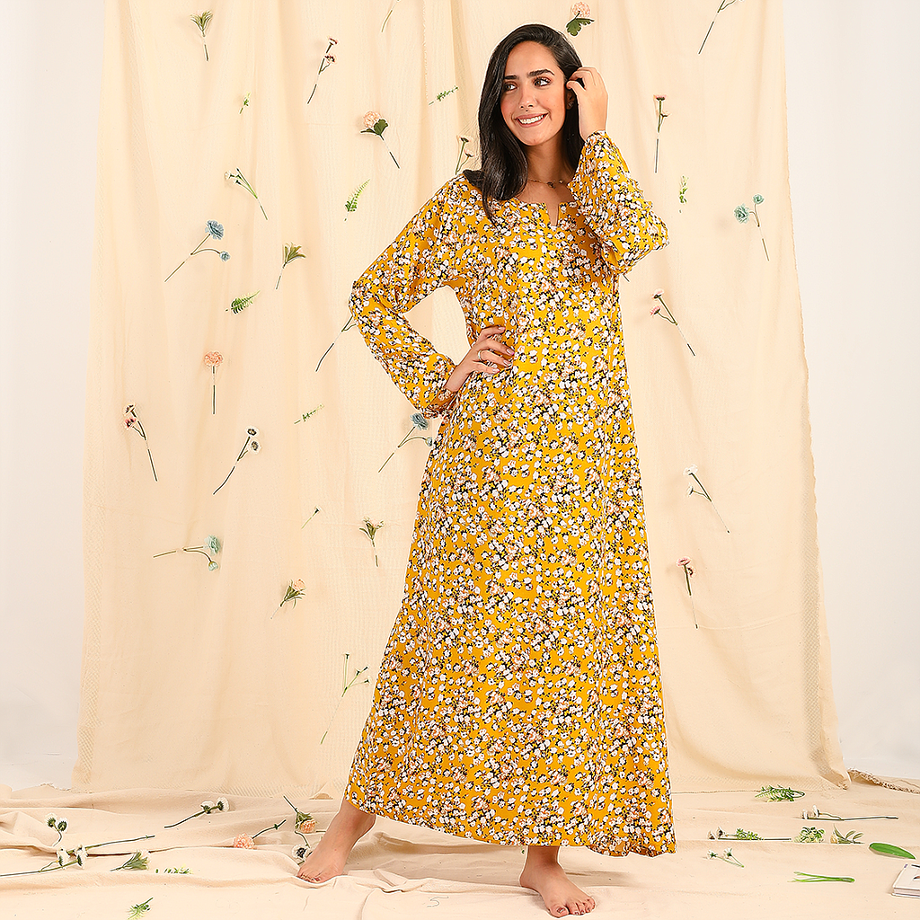 Shirt sleeves 26, viscose, floral 