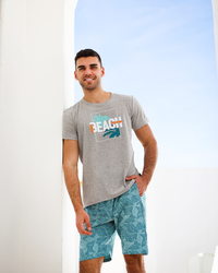 beach men's pajamas printed shorts