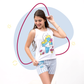 Girls' pajamas, Smurfs cut shorts, jersey