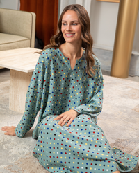 قميص فسكوز مشجر بكم 45