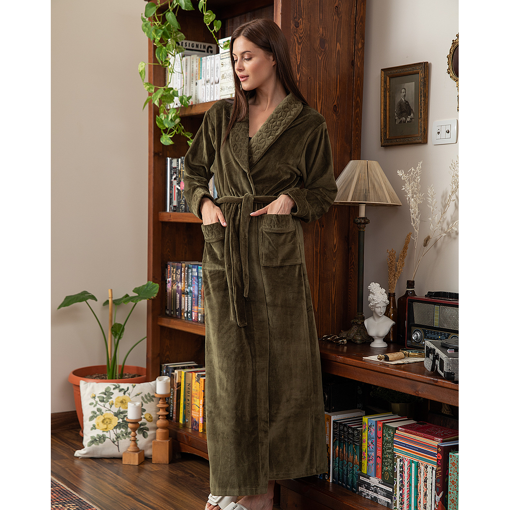 Women's robe, cool shawl, embroidered capotini, velvet