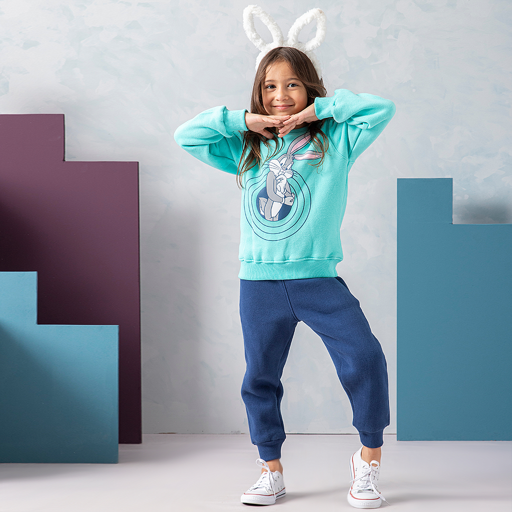double bunny girls pajamas
