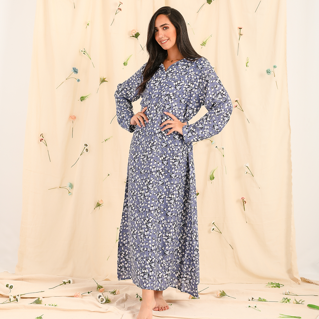 Shirt sleeves 26, viscose, floral 