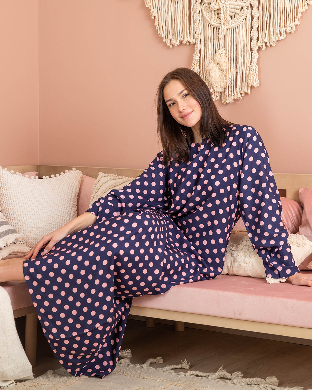 قميص فسكوز مشجر بكم 36