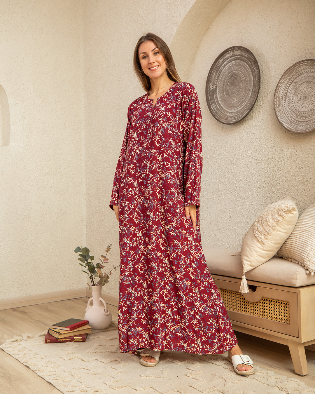 Viscose shirt with floral sleeves 48