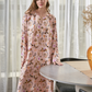 Viscose shirt with floral sleeves 50