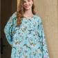 Viscose shirt with floral sleeves 50