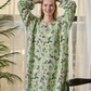 Viscose shirt with floral sleeves 50